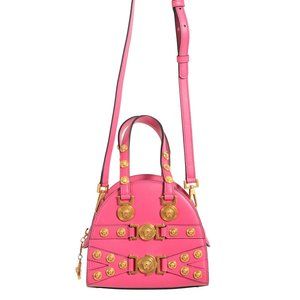 Versace Tribute Leather Pink Handbag Shoulder Bag